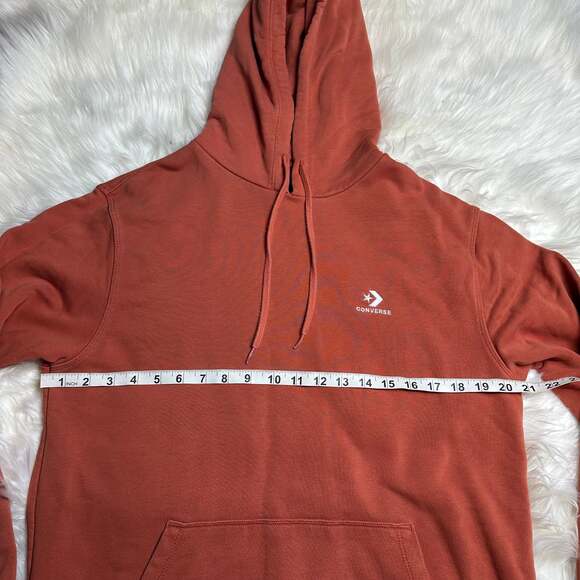 Converse Star Chevron Embroidered Hoodie in Brown - Picture 2 of 6